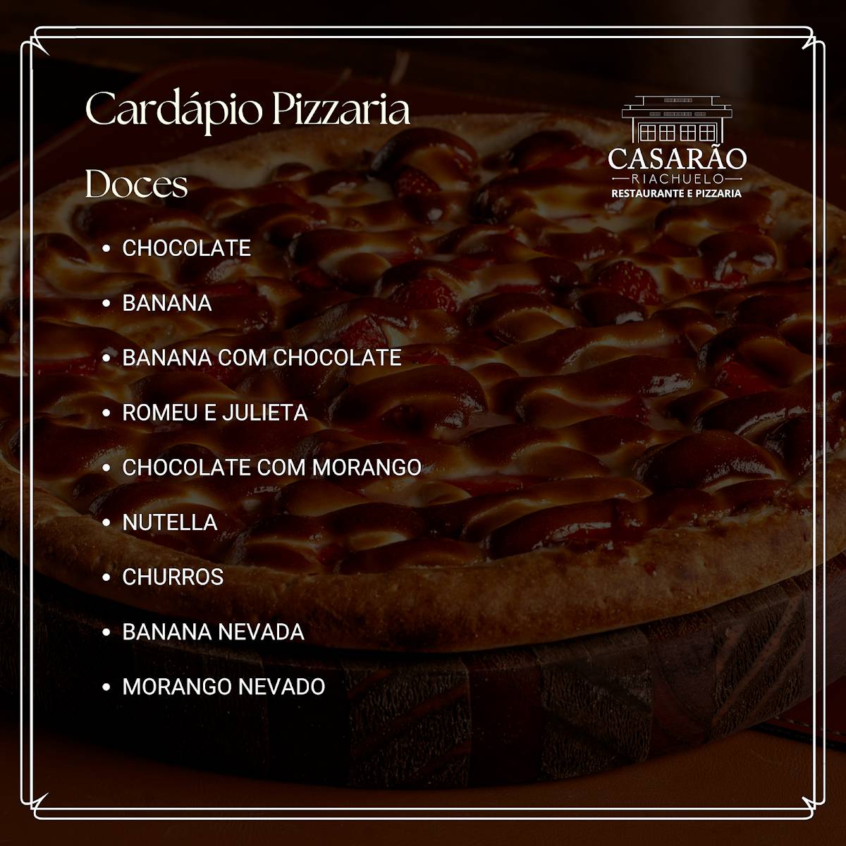 Casarão Riachuelo Restaurante e Pizzaria cardápio