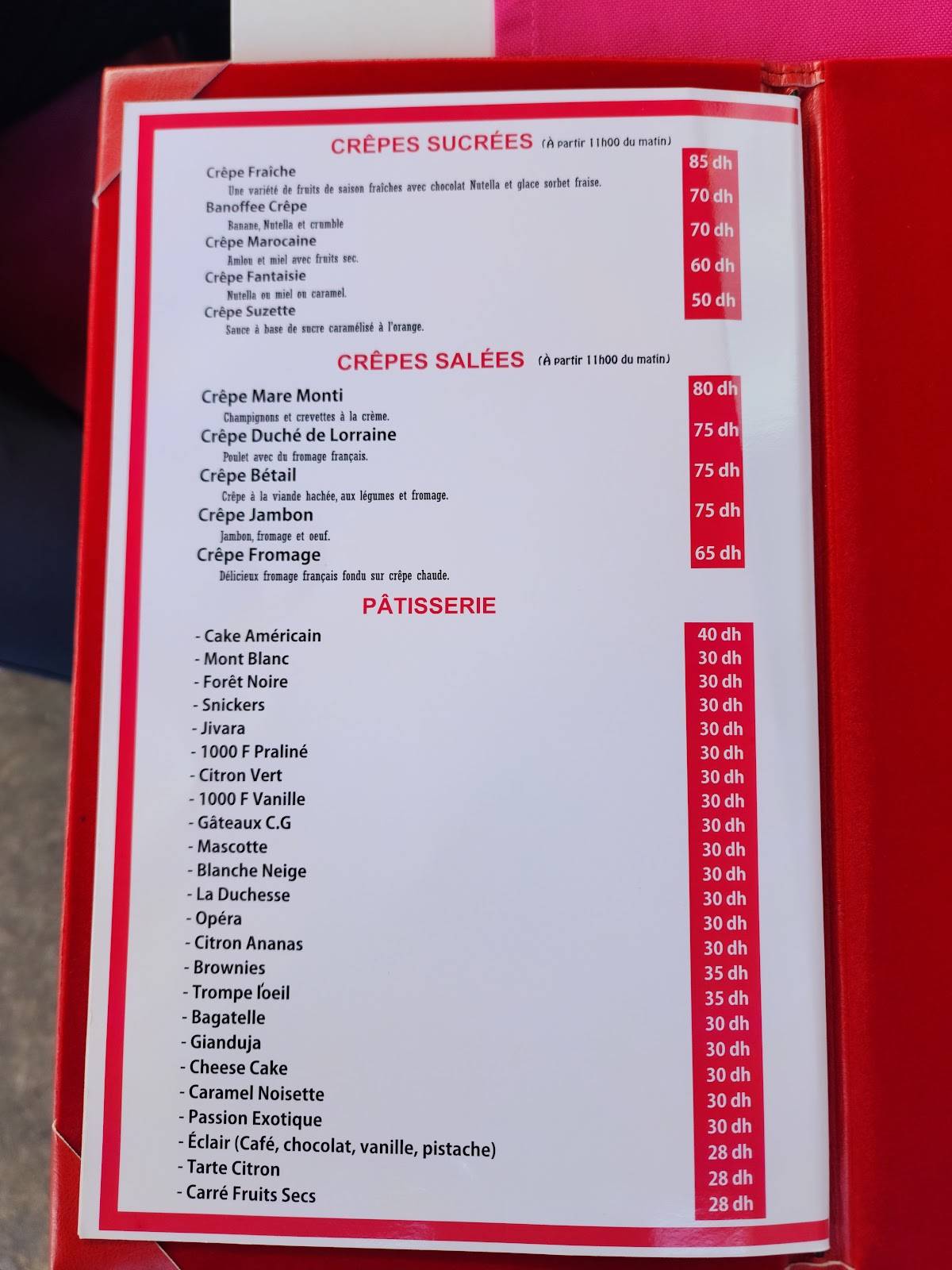 Menu de Cédric Graulet- Restaurant Boulangeries