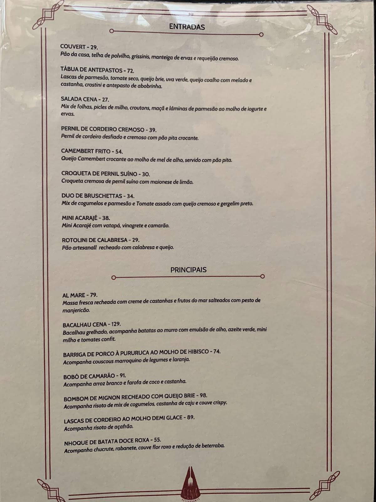 Menu em Croce Restaurante, São Bernardo do Campo