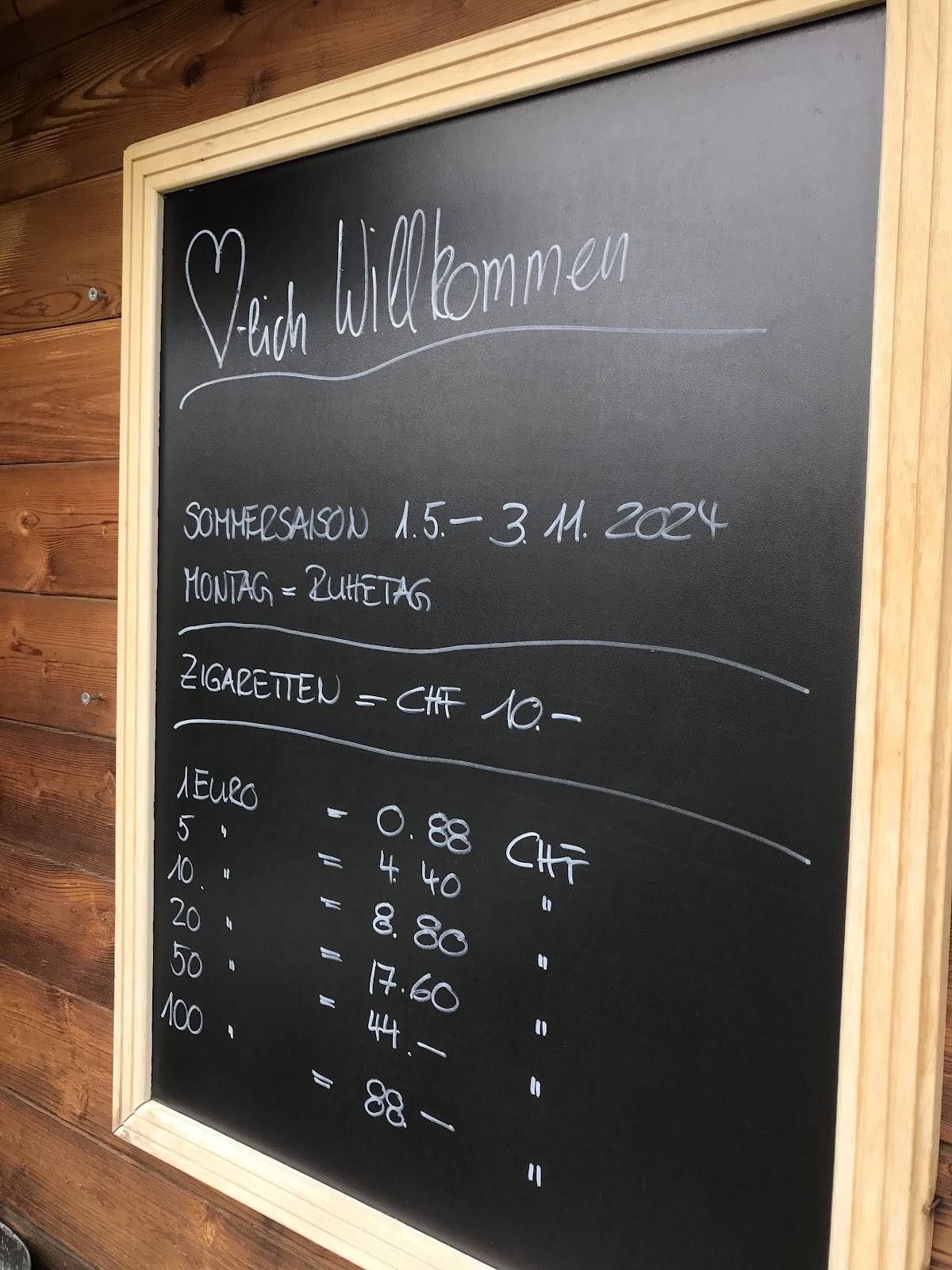 Menu di Restaurant Chalet Ried 