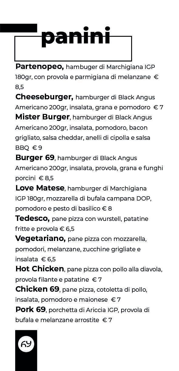 Menu di Civico69 