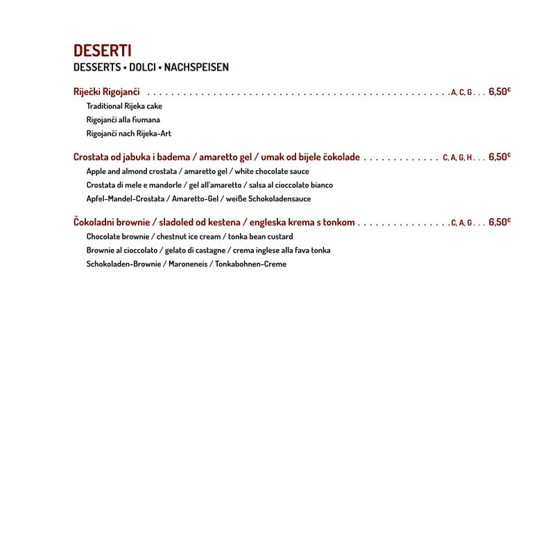 Menu di Conca d'oro 