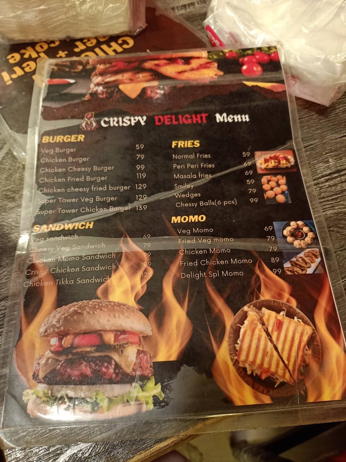 Crispy delight menu