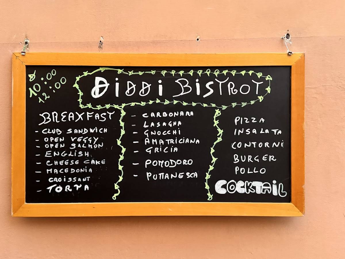 Menu de DIDDI Bistrot Ristorante Piazza Venezia