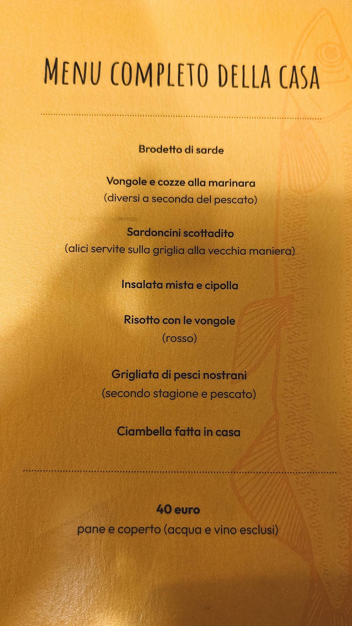Menu di Da Gino il Matto 