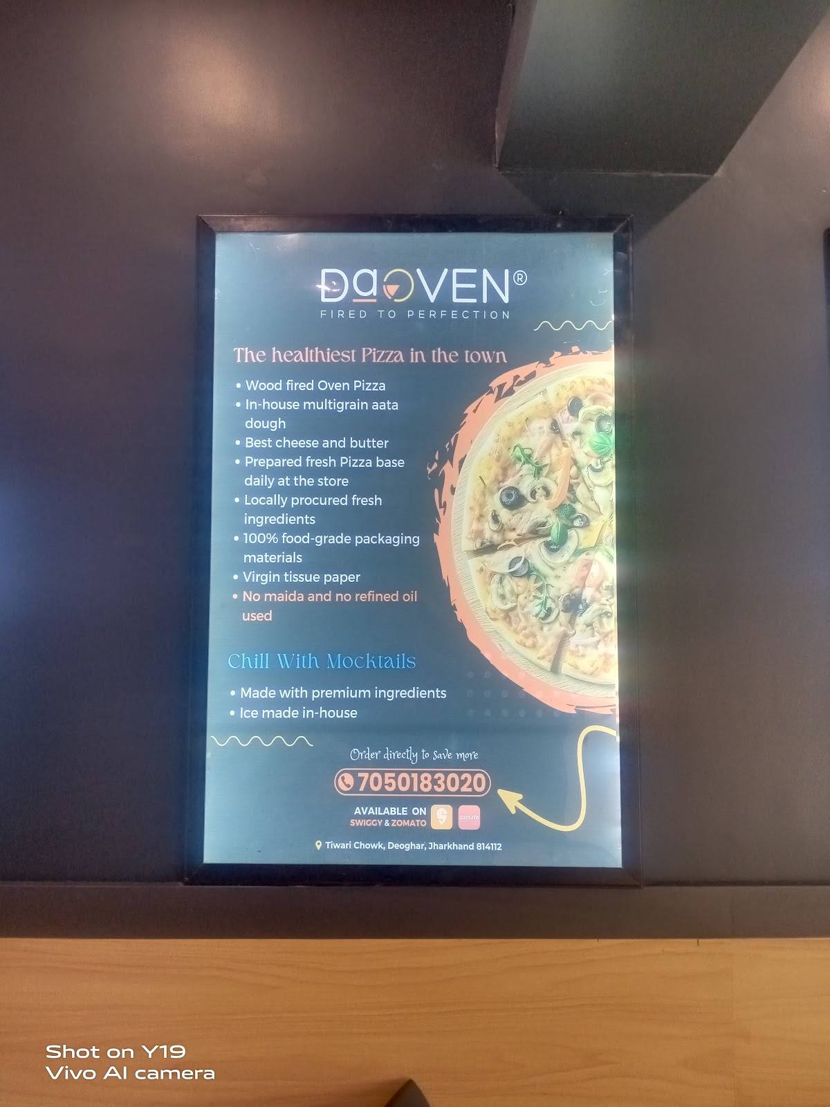 DaOven menu