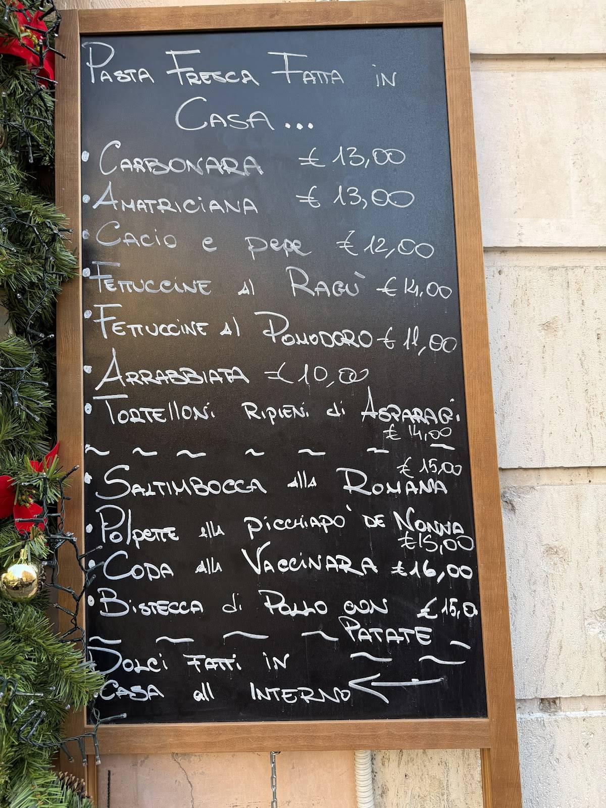 Menu de Dar Bruttone