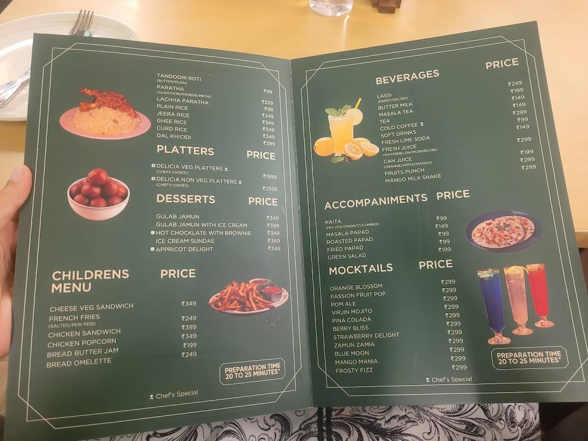 Delicia Multi Cuisine Restaurant menu