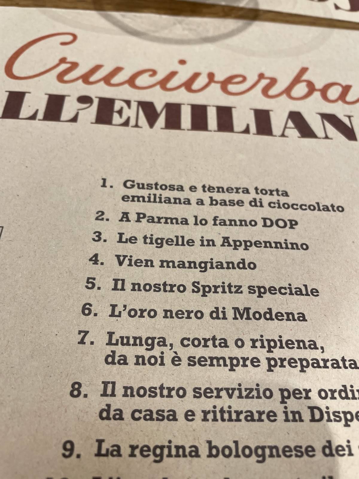 Menu di Dispensa Emilia Porta di Roma 