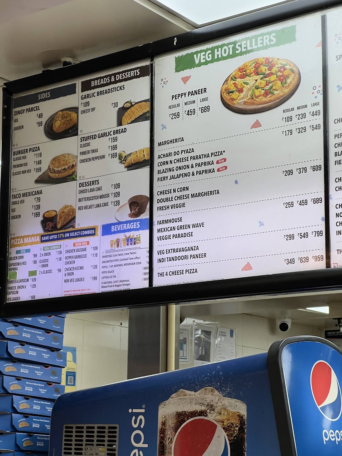 Domino's Pizza Vijay Nagar 2nd Stage, Mysuru menu