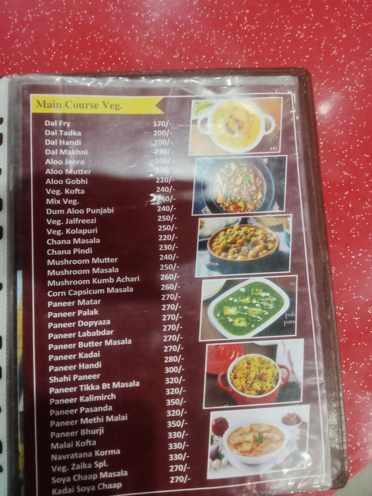 Doon Zaika Restaurant menu