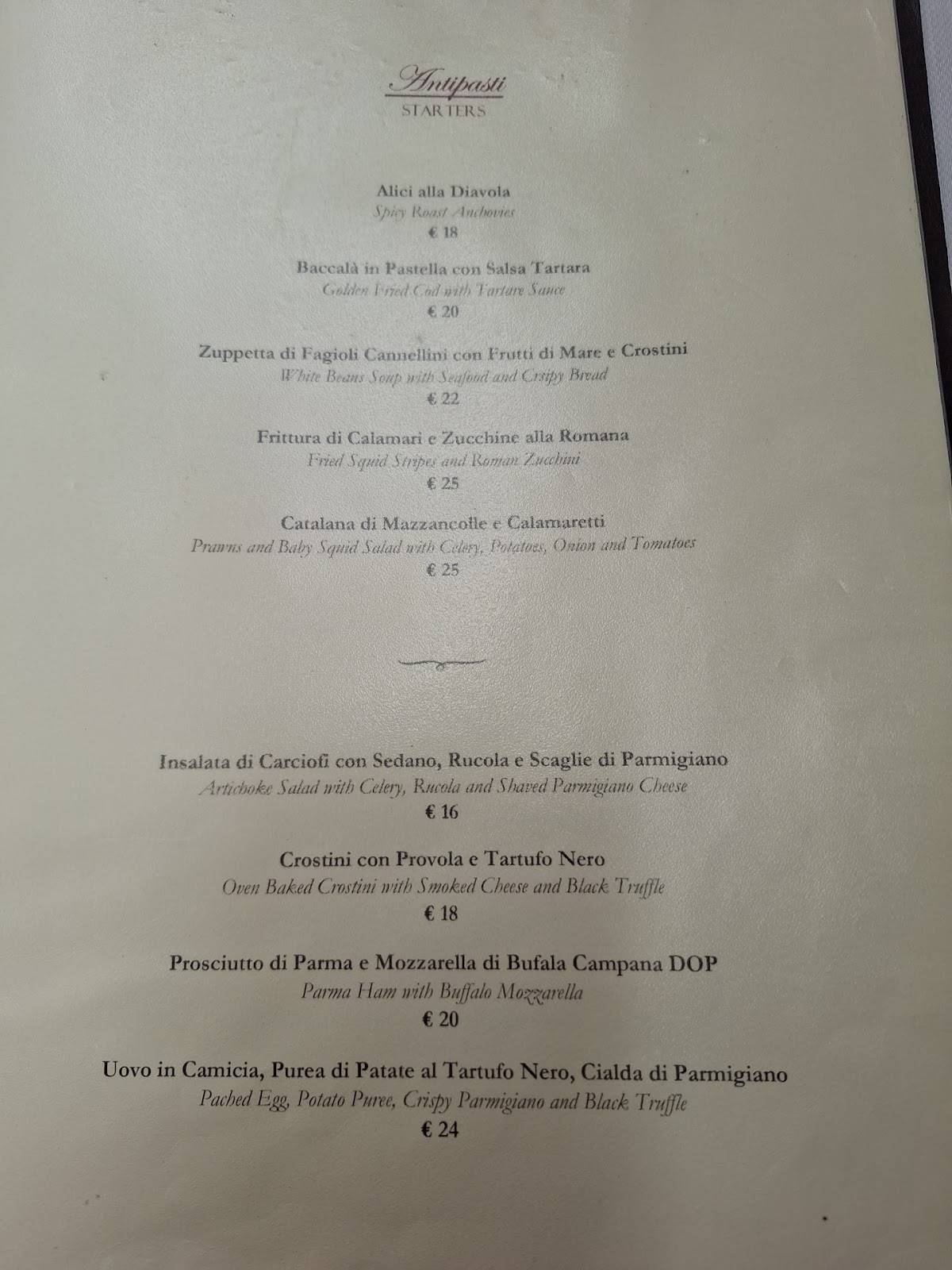 Menu di Due Ladroni 