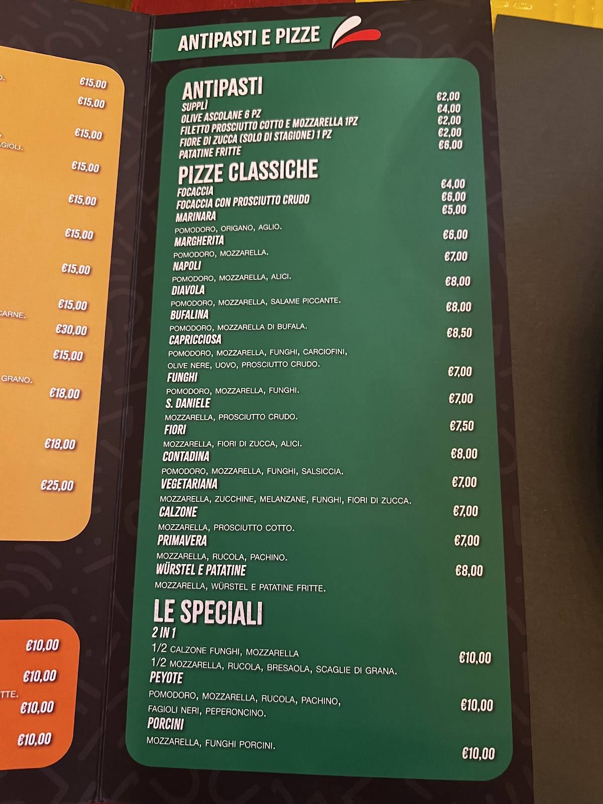 Menu di El Mosquito 