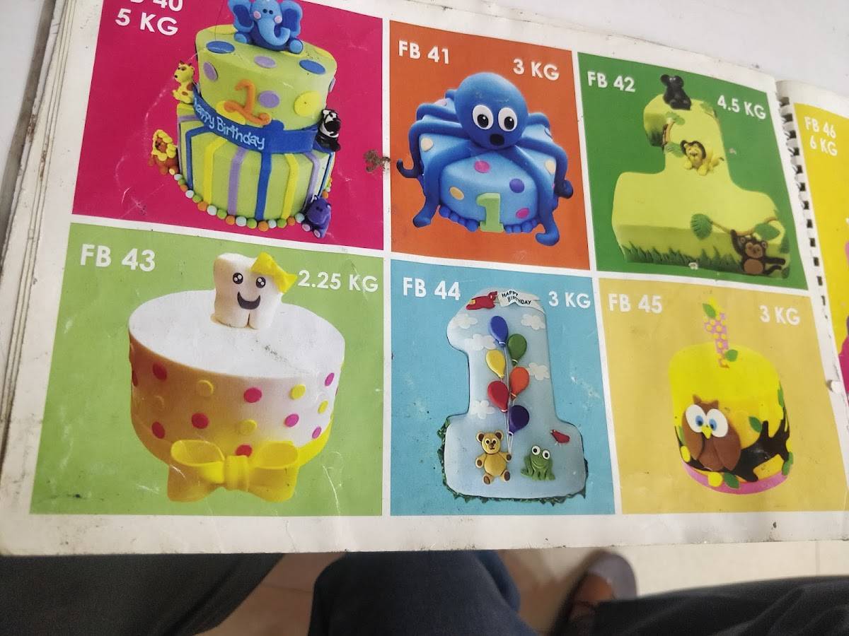 FB Cakes menu