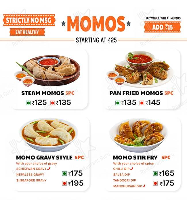 Fat Tiger menu