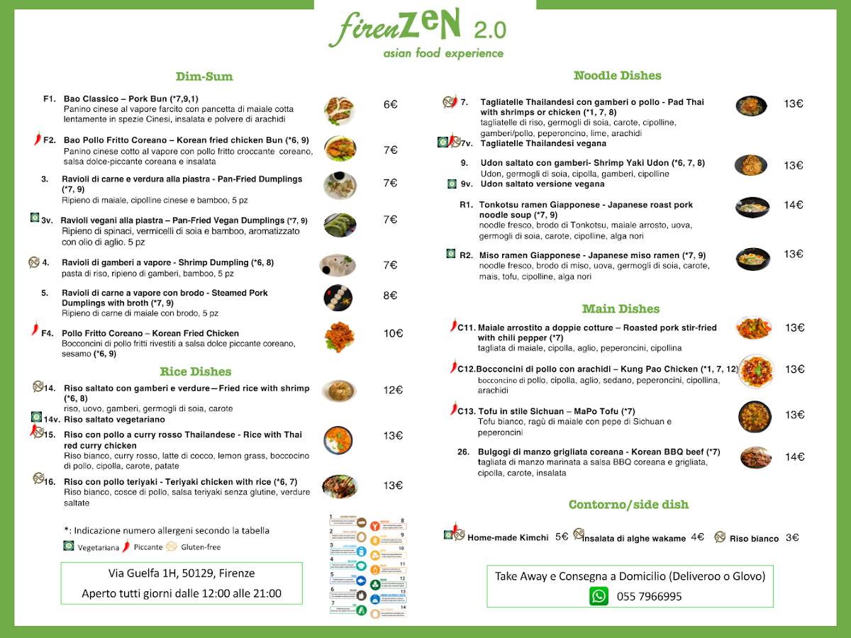 Menu di FirenZen 