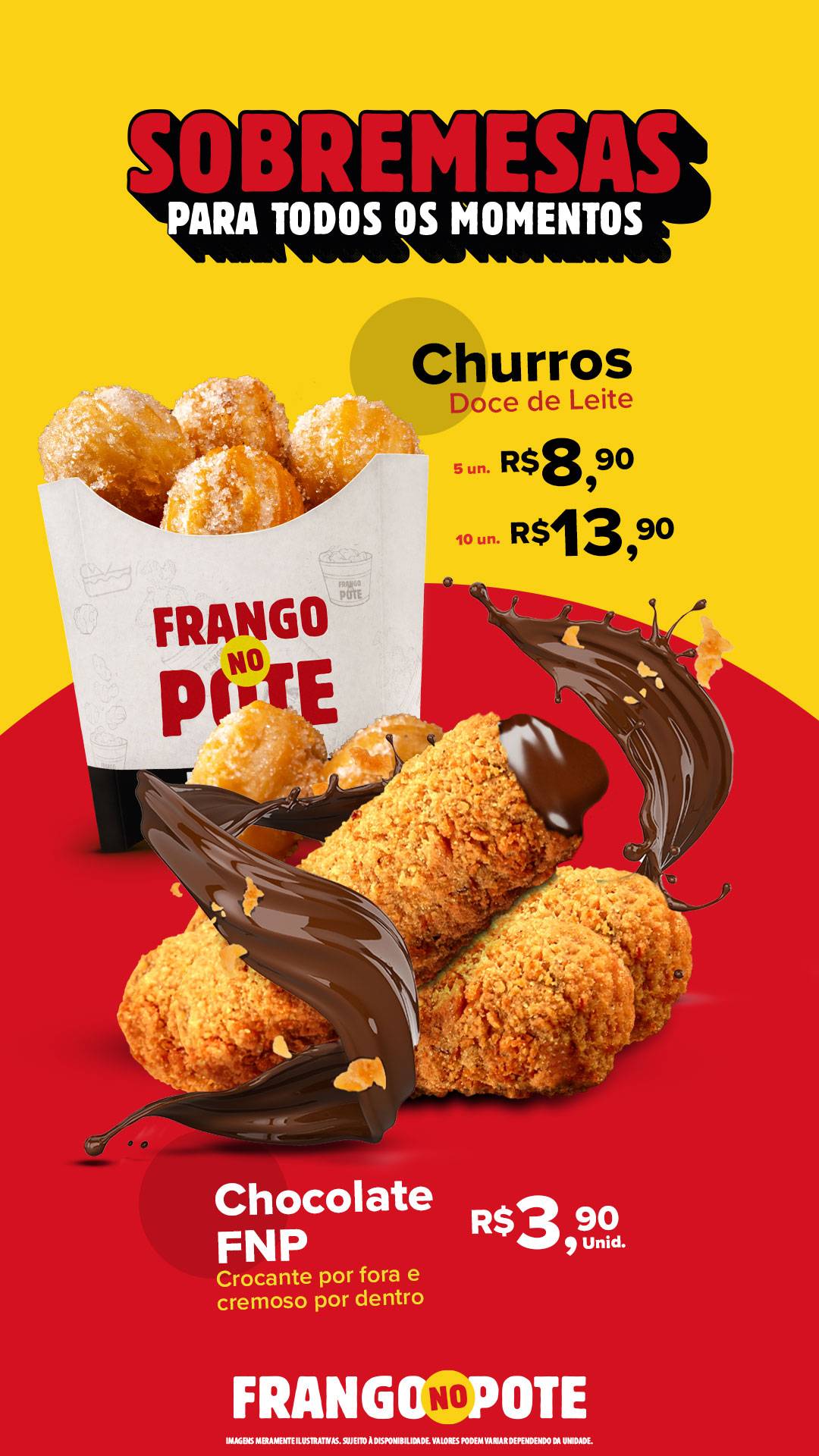 Frango no Pote cardápio