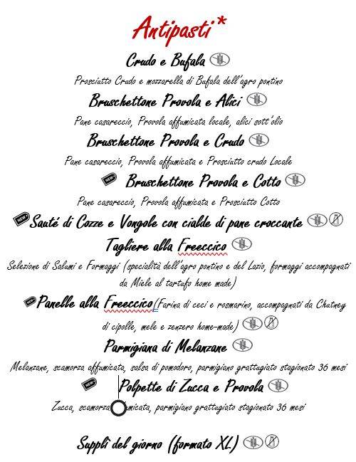 Menu di Freeccico 