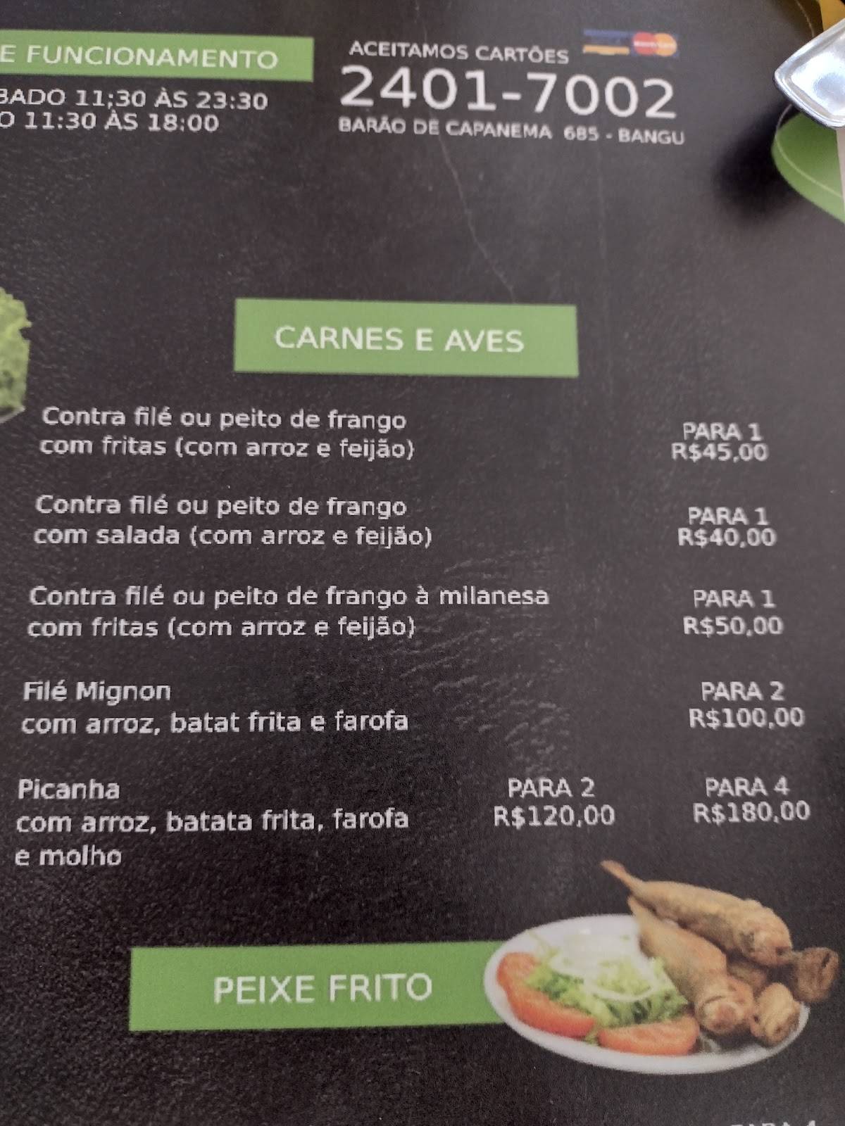 Frutos do Mar Pedro Couve cardápio