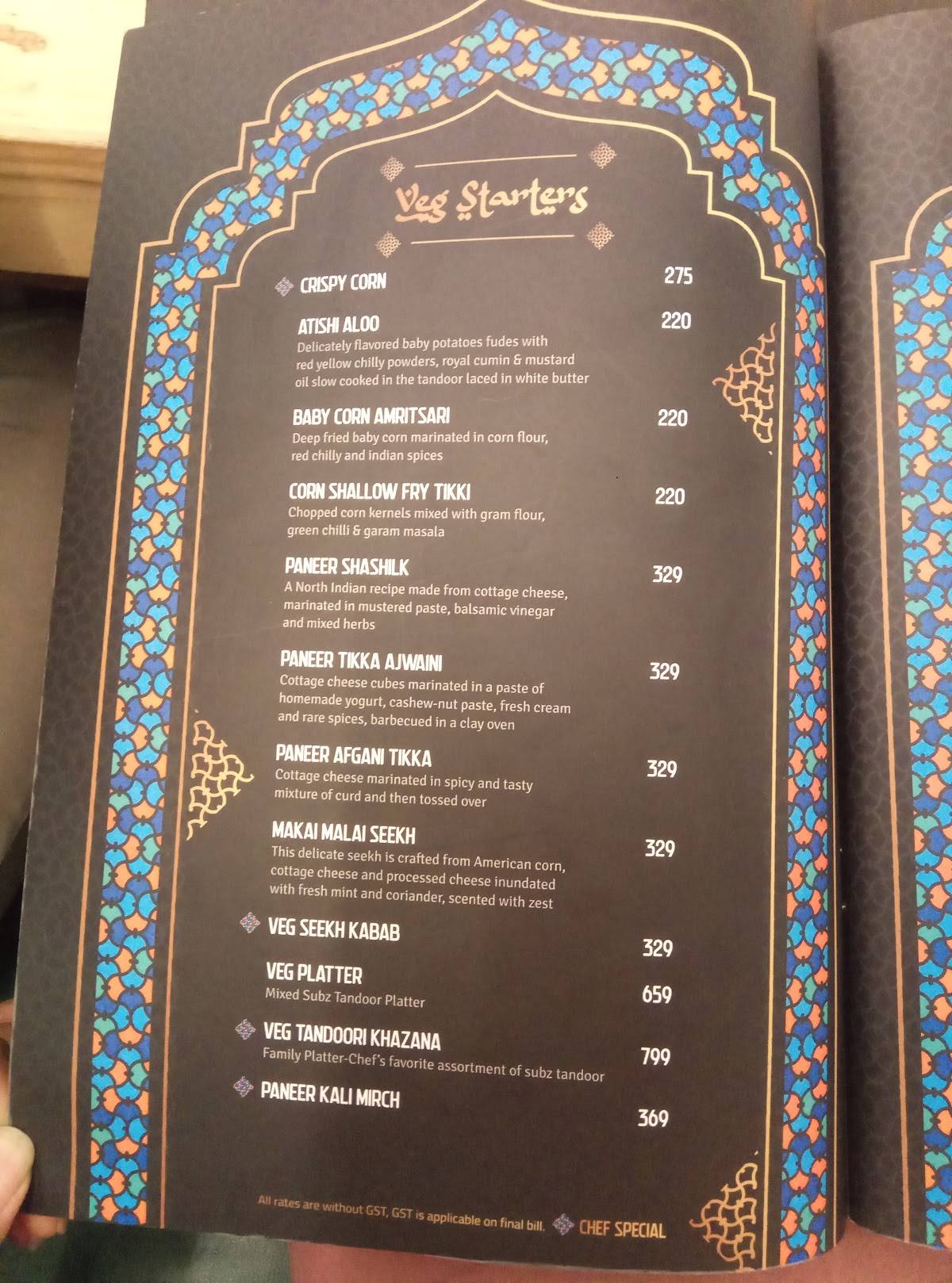 Gazebo Dhaba Lonavala menu