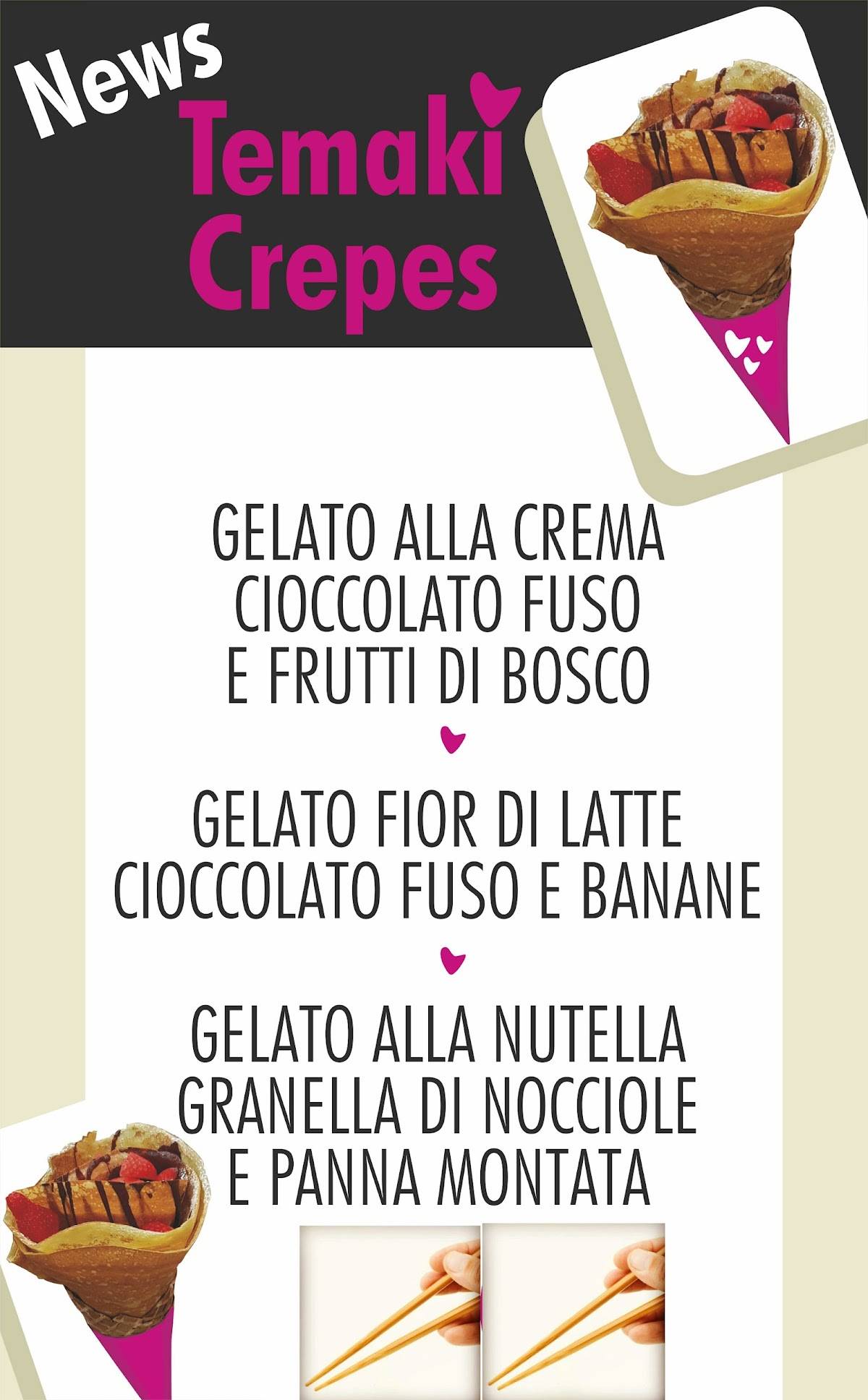 Menu di Gelateria Sweet Line San Marino 