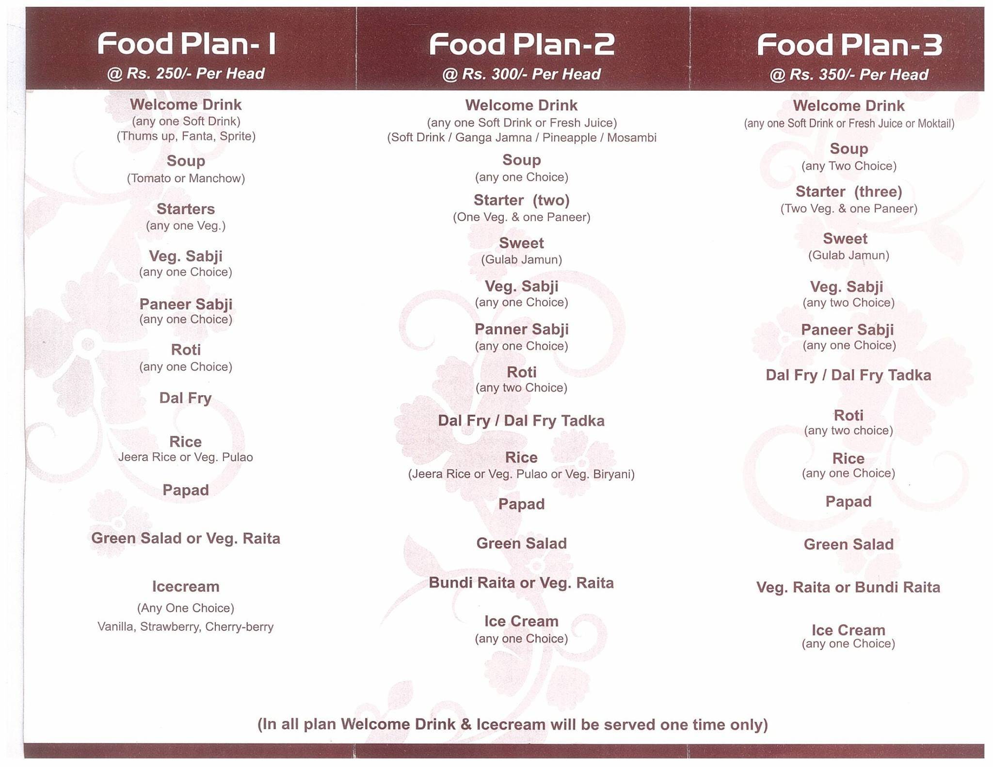 Glorious Restaurant menu