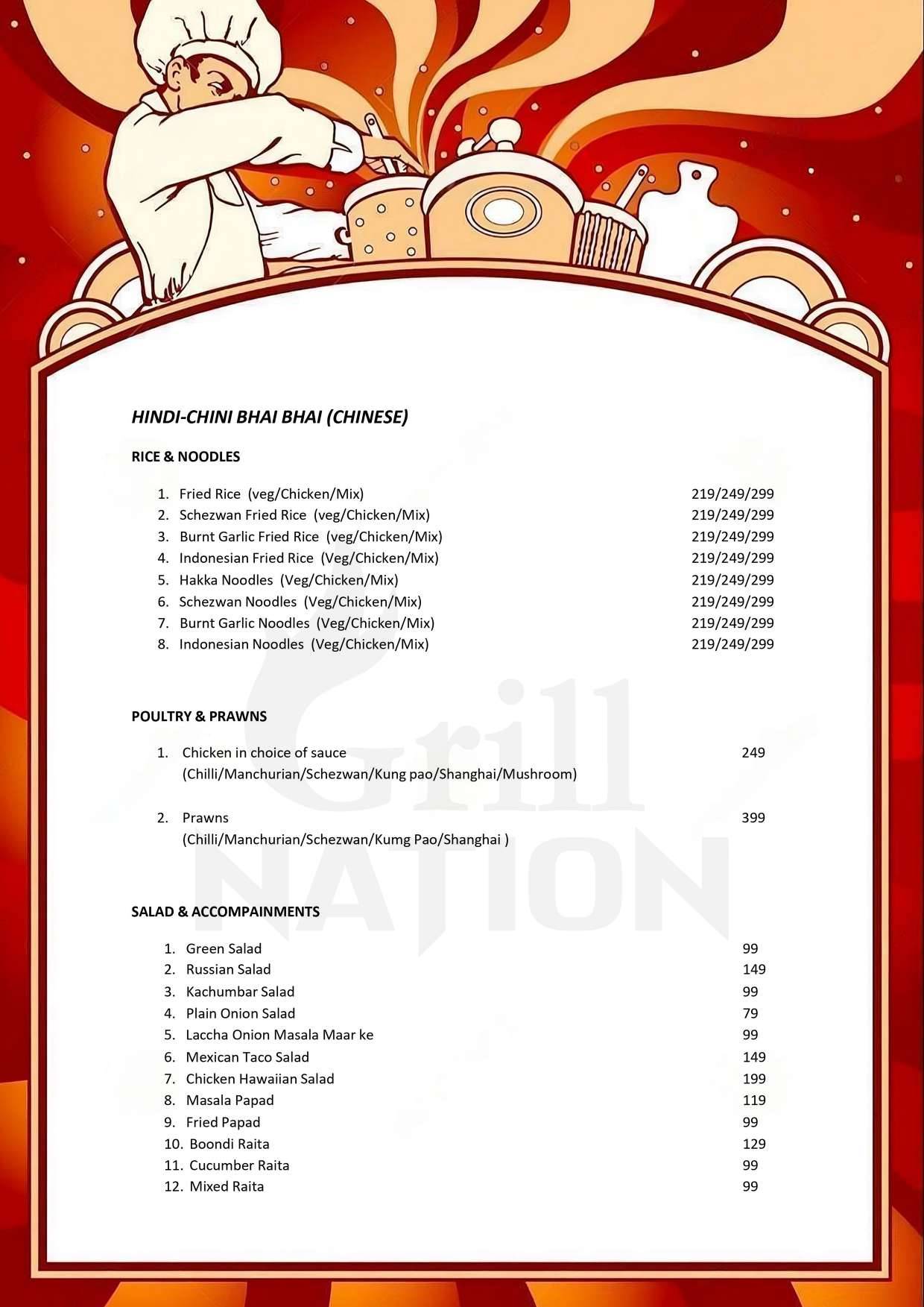 Grill Nation menu