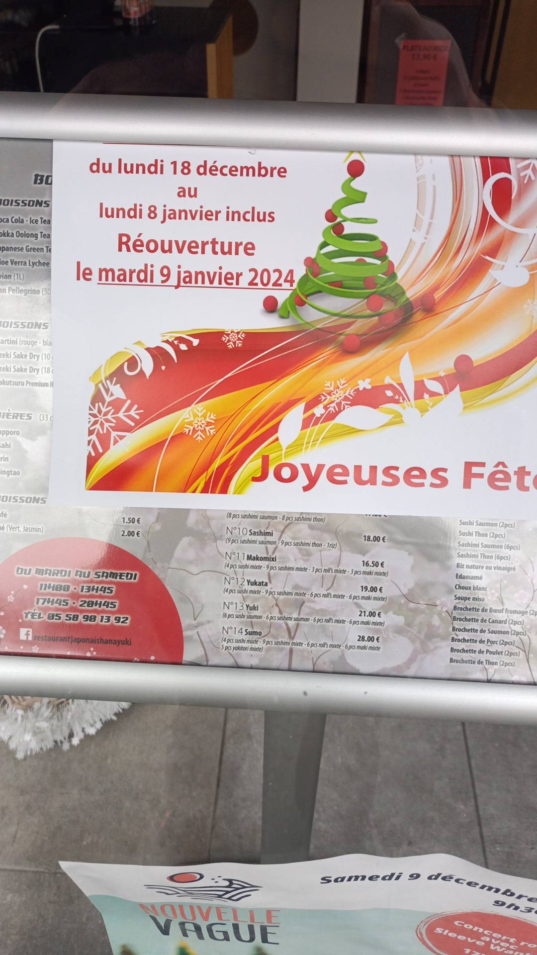 Menu de Hanayuki Dax