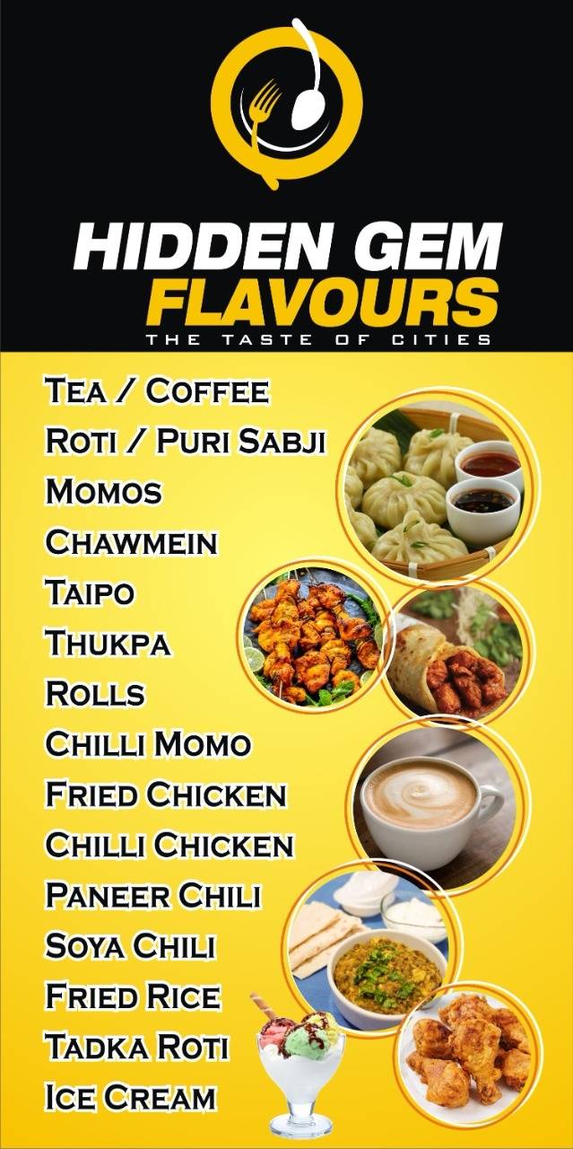 Hidden Gem Flavours menu