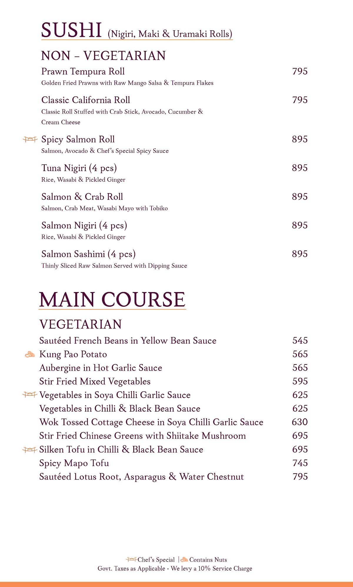 House of Mandarin Bandra menu