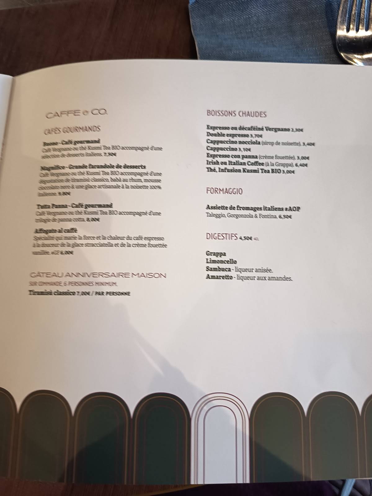 Menu de IL RISTORANTE - Le restaurant Italien de Bordeaux-Mérignac