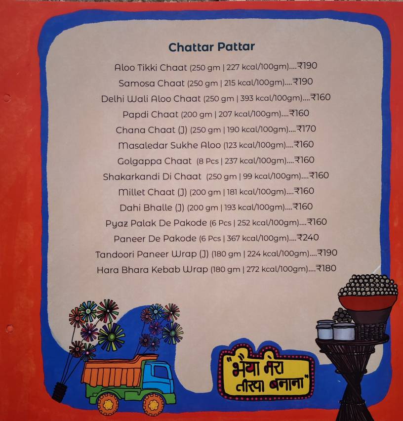 Jassi De Parathe menu