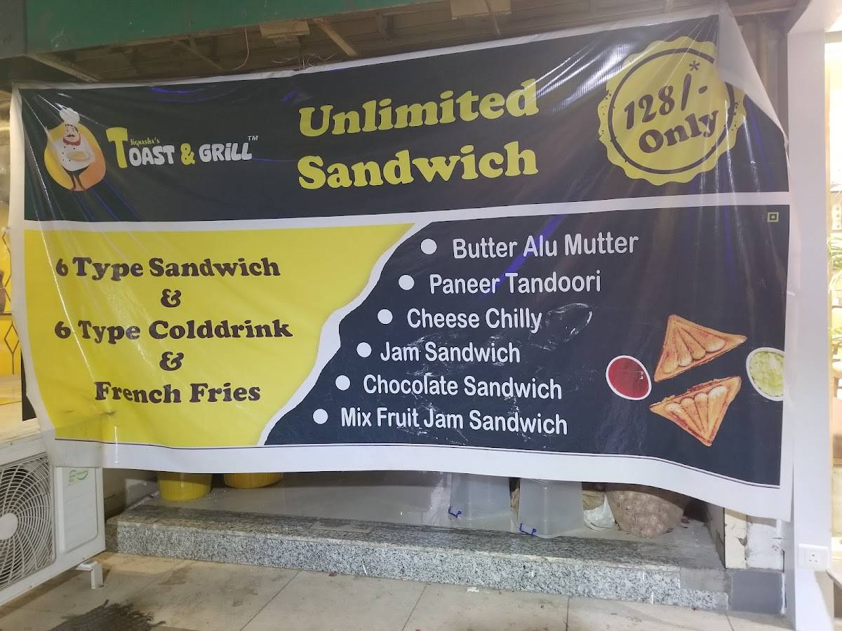 Jignasha Toast and Grill Vastral menu