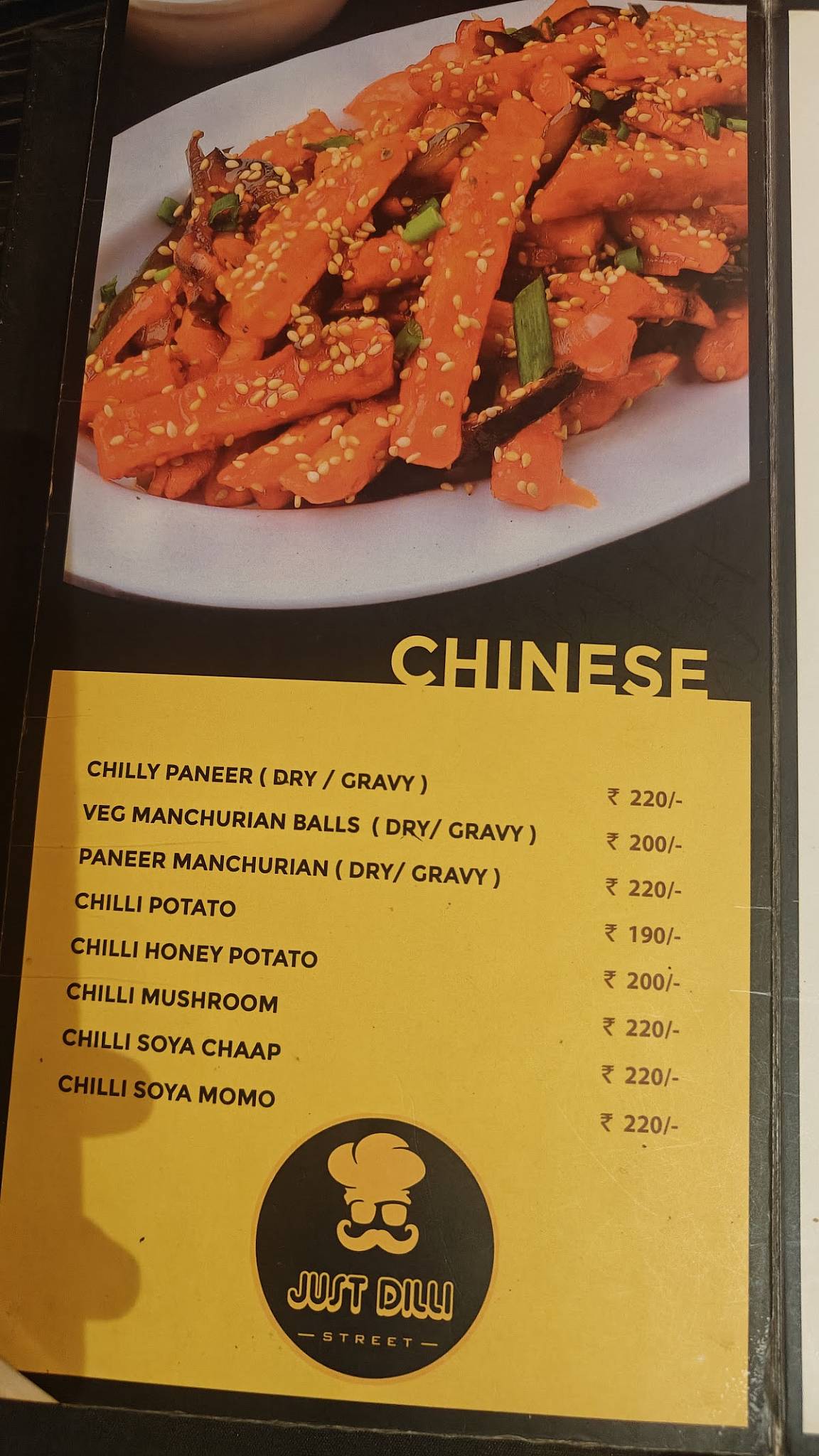 Just Dilli Street mysuru menu