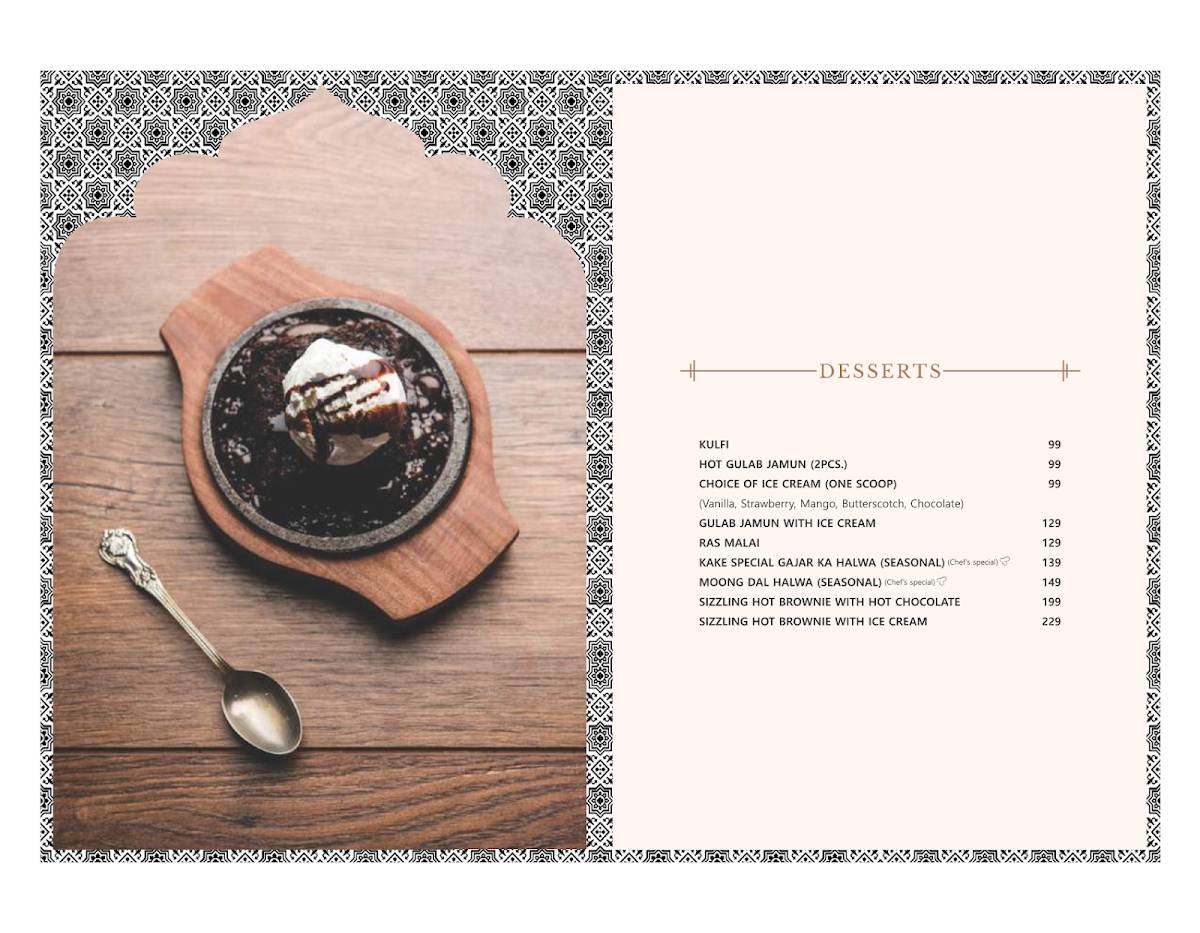 Kake Di Hatti Lajpat Nagar menu