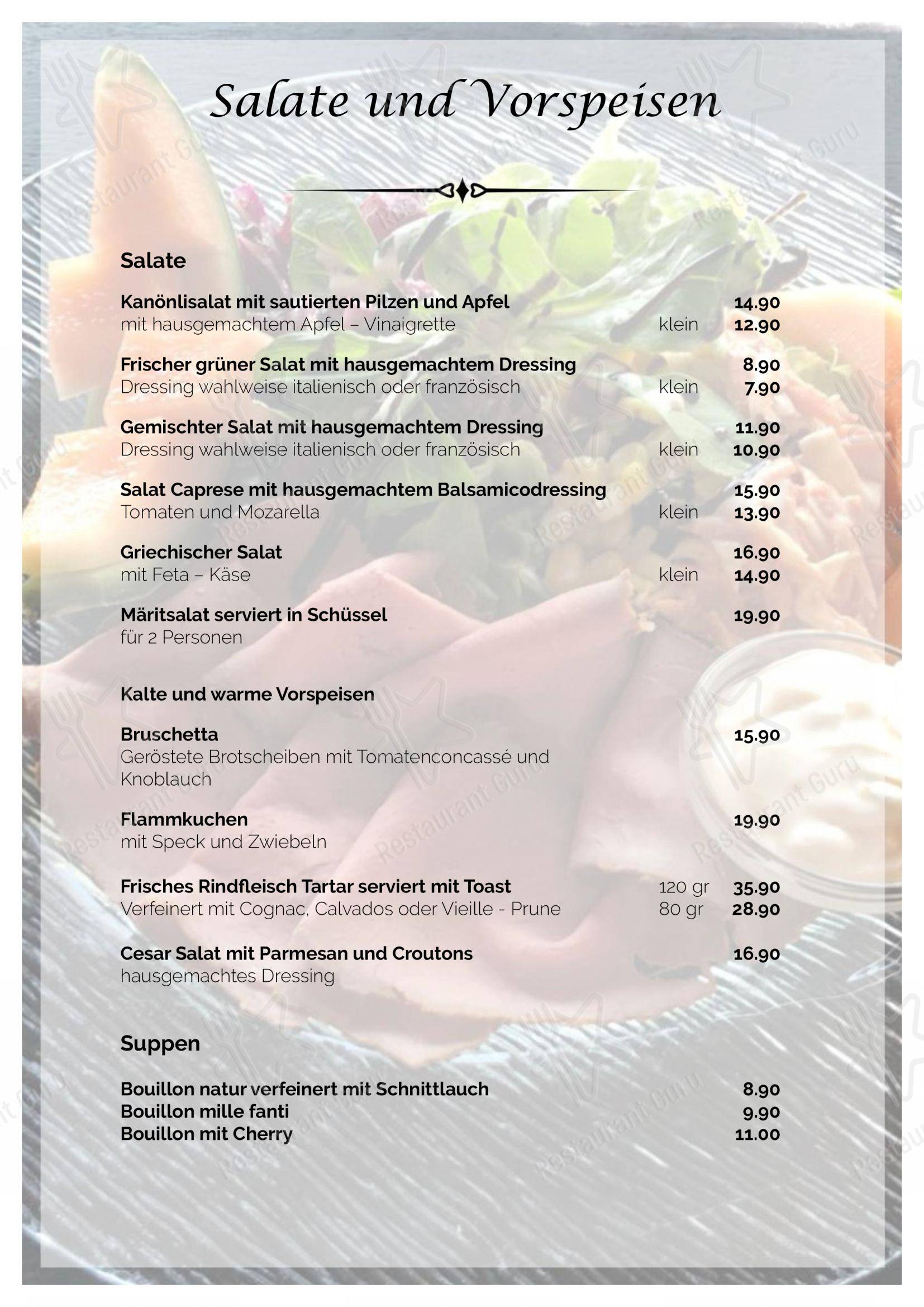 Menu bar per Restaurant Kanönli in Thun