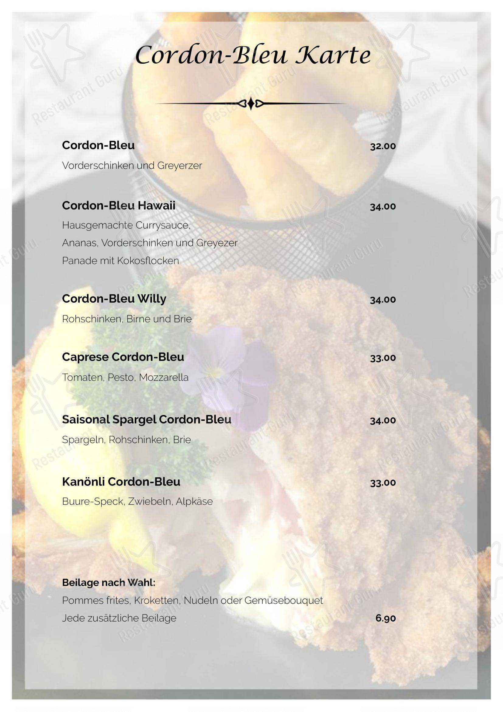Menu bar per Restaurant Kanönli ristorante