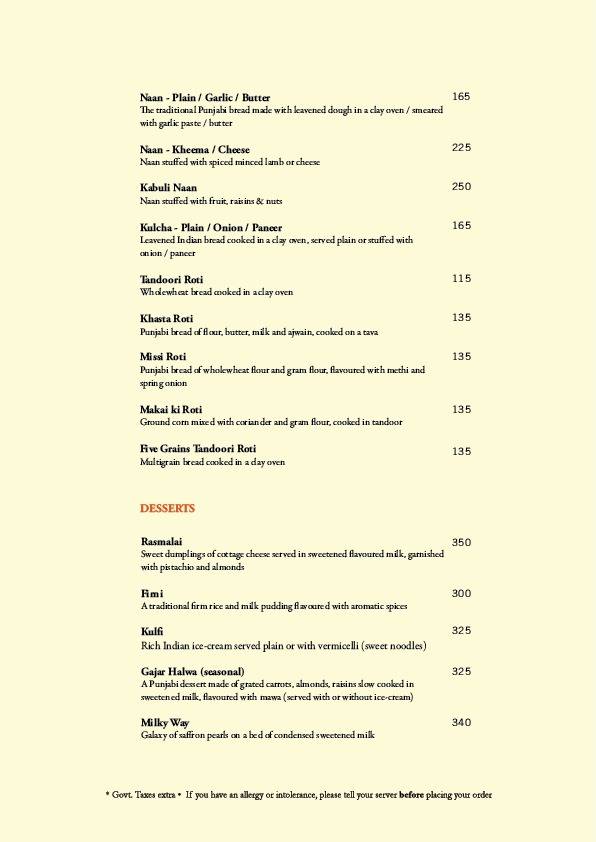 Khyber menu