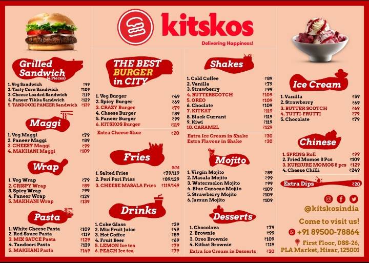 KitsKos menu