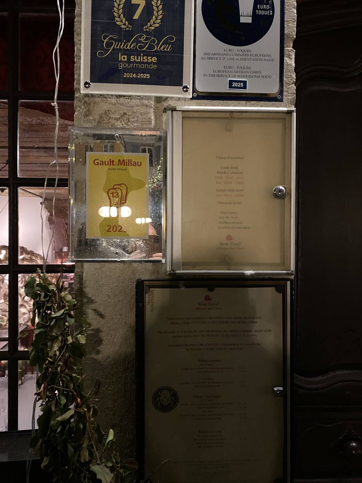 Menu di Restaurant L'Escarbot 