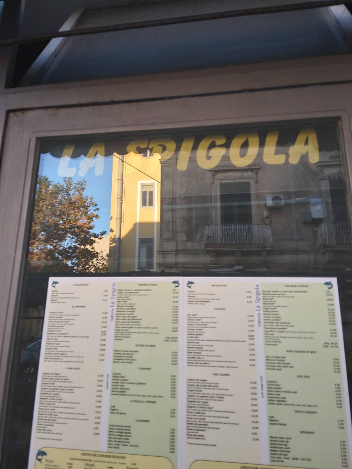 Menu di Trattoria La Spigola 