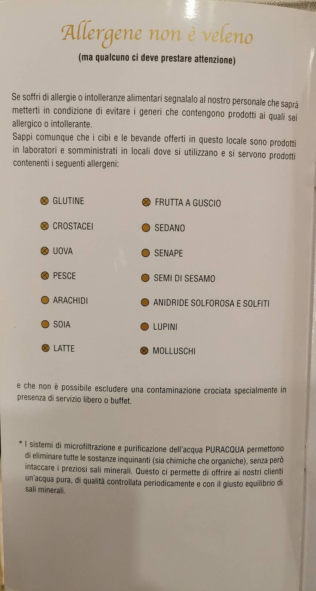 Menu di La Terrazza 