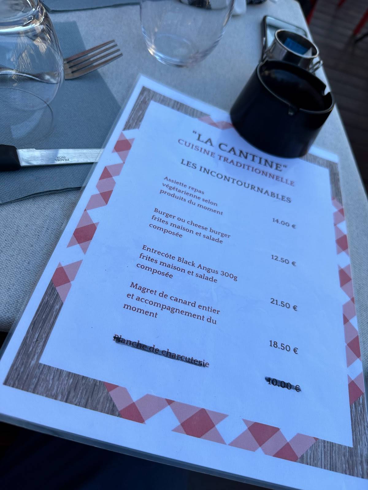 Menu au La cantine restaurant, Roujan