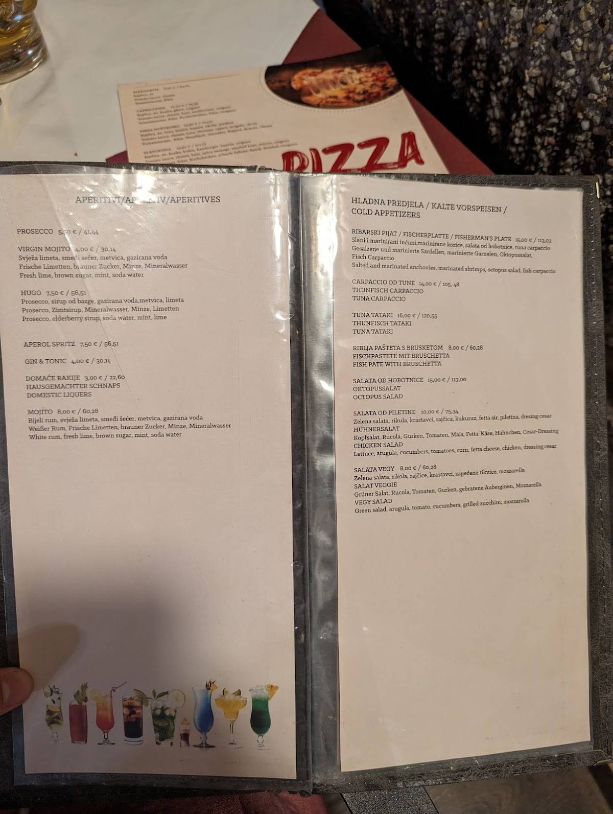 Menu di Restaurant Lađa 