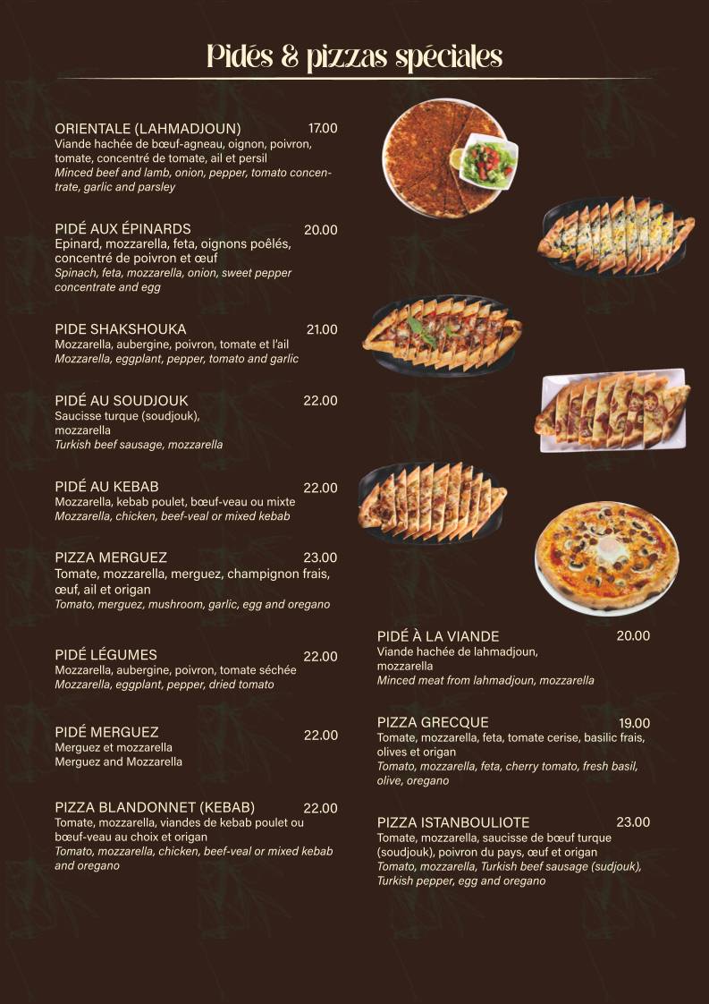 Menu di Restaurant Le Blandonnet 