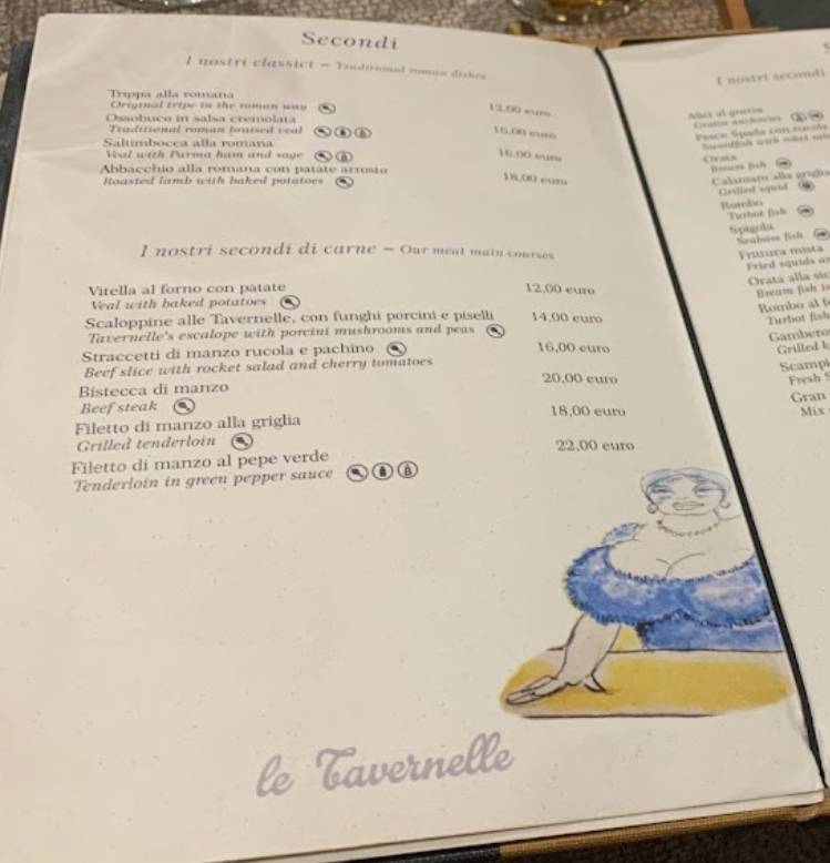 Menu di Le Tavernelle 