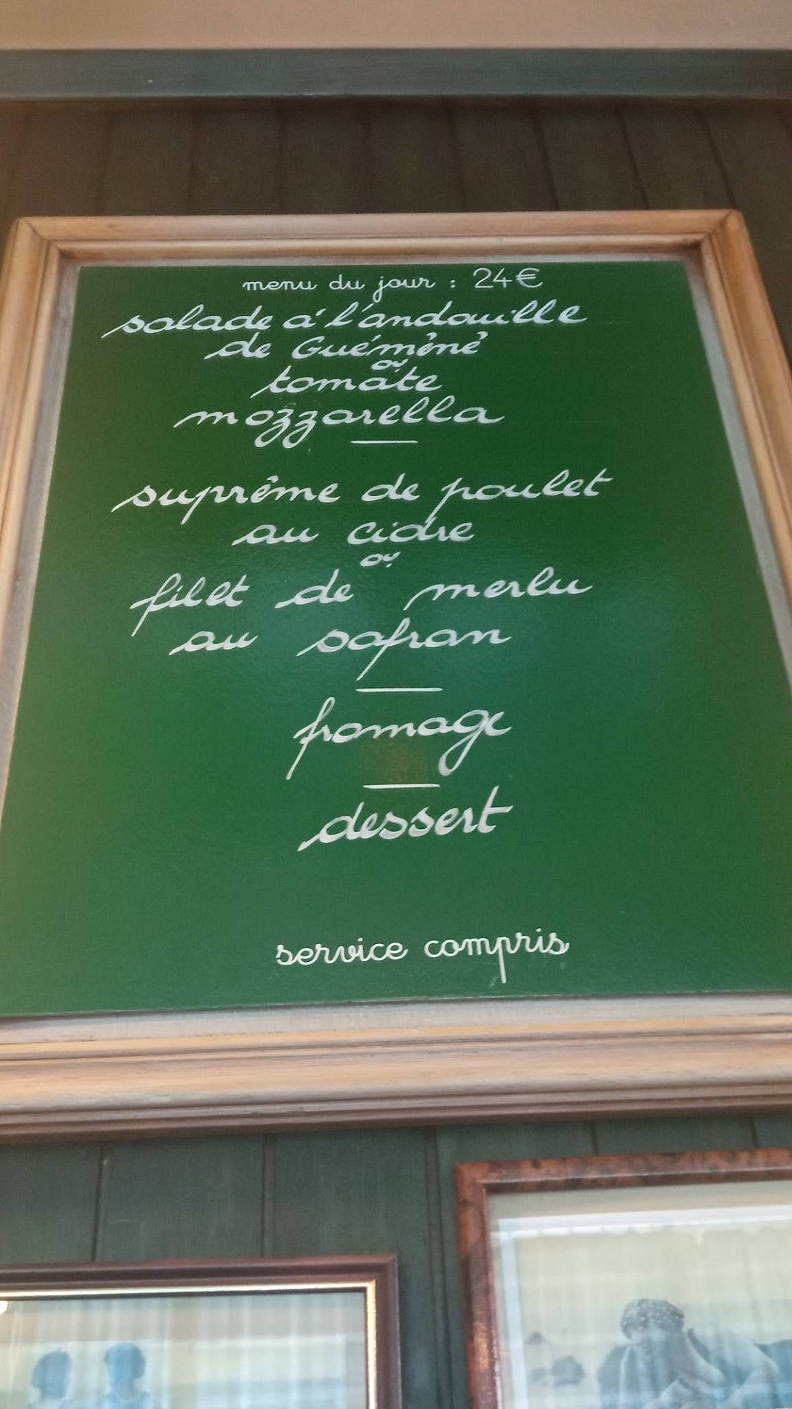 Menu de Restaurant Le Vicomté