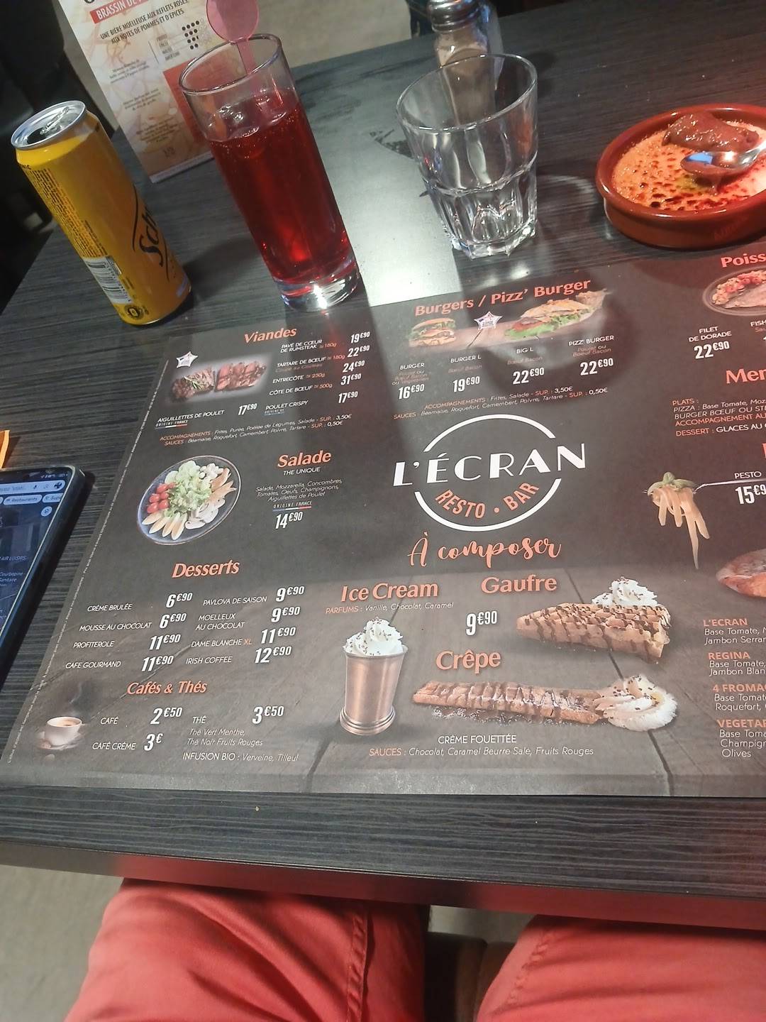 Menu de L'écran