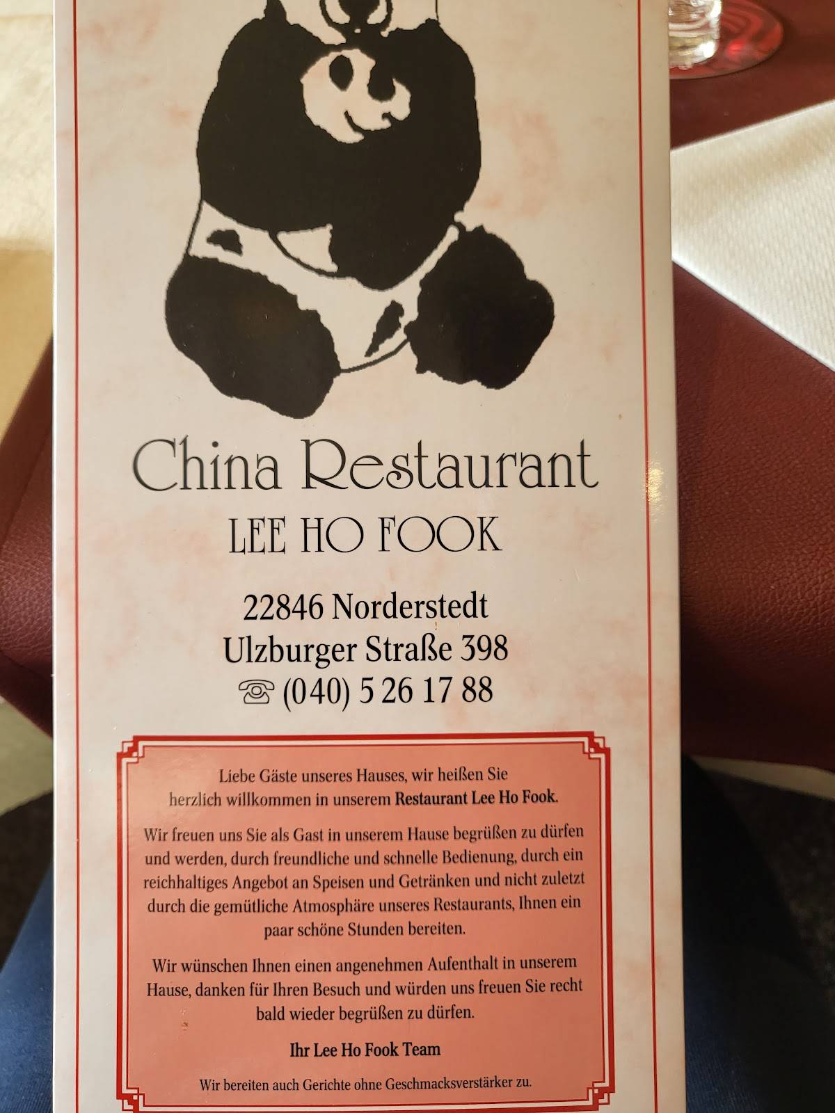 Lee Ho Fook Norderstedt