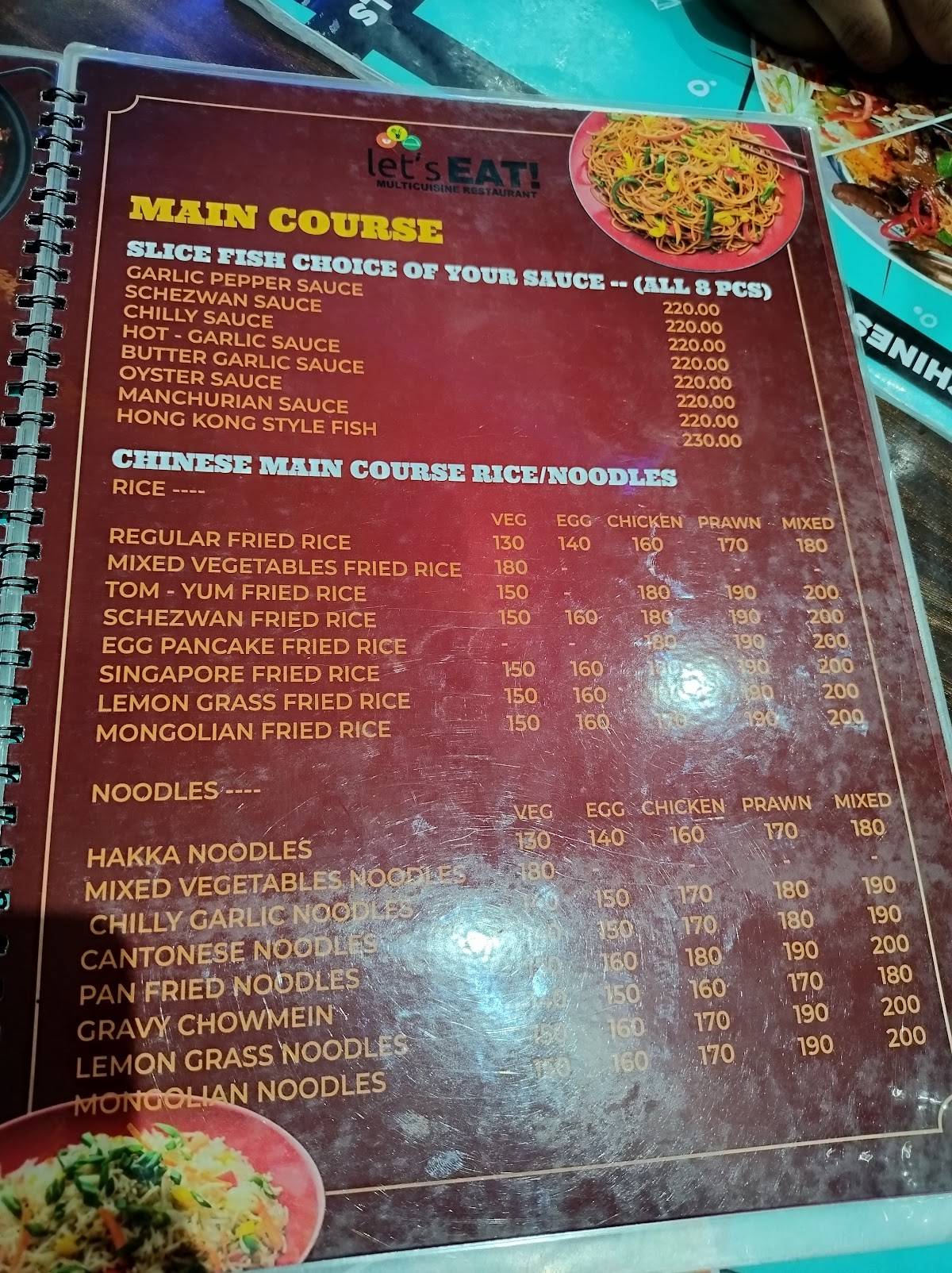 Let's EAT menu
